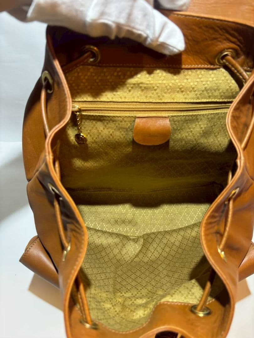 GUCCI レザー バンブー リュック ブラウン系 グッチ