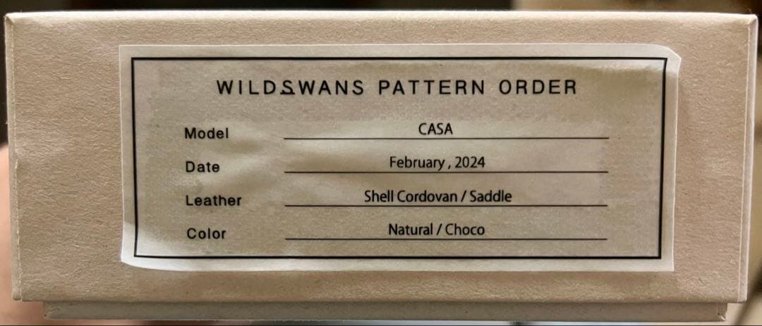 【限定特注品】シェルコードバン ナチュラル CASA カーサ ワイルドスワンズ