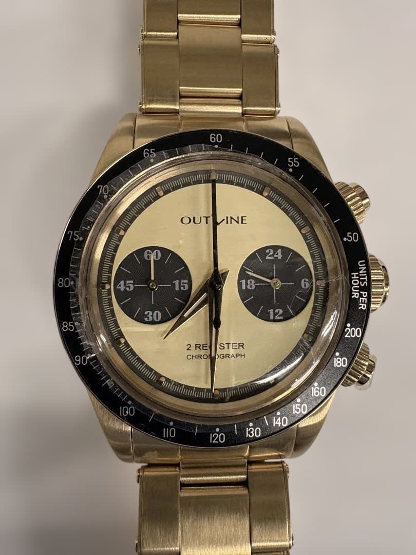 希少限定品 /アウトライン/2レジスタークロノ/レモン/ゴールドブレスレット