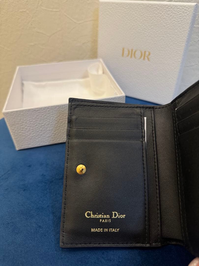 Dior ブラック キルティング 二つ折り財布 フールセット