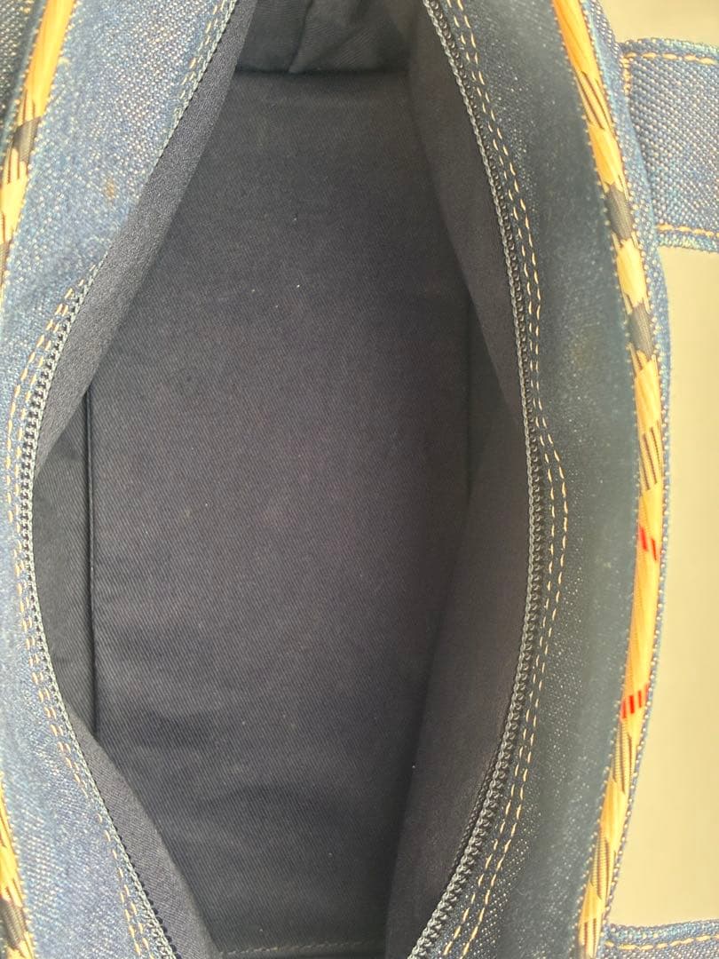 【美品】デニム×ノバチェックトートバッグ BURBERRY BLUE LABEL