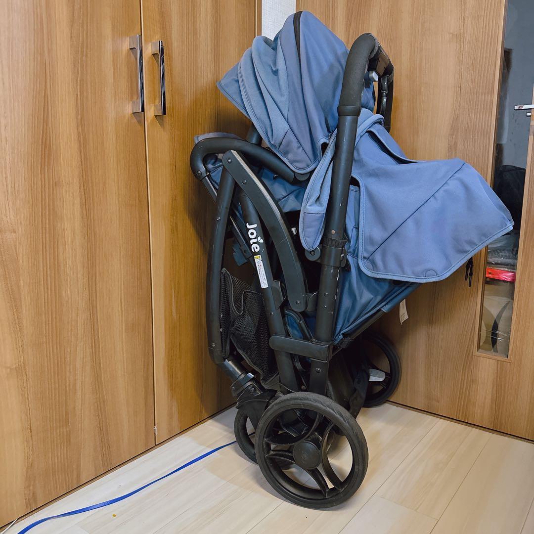 状態良好★Joie ネイビー 2人乗りベビーカー
