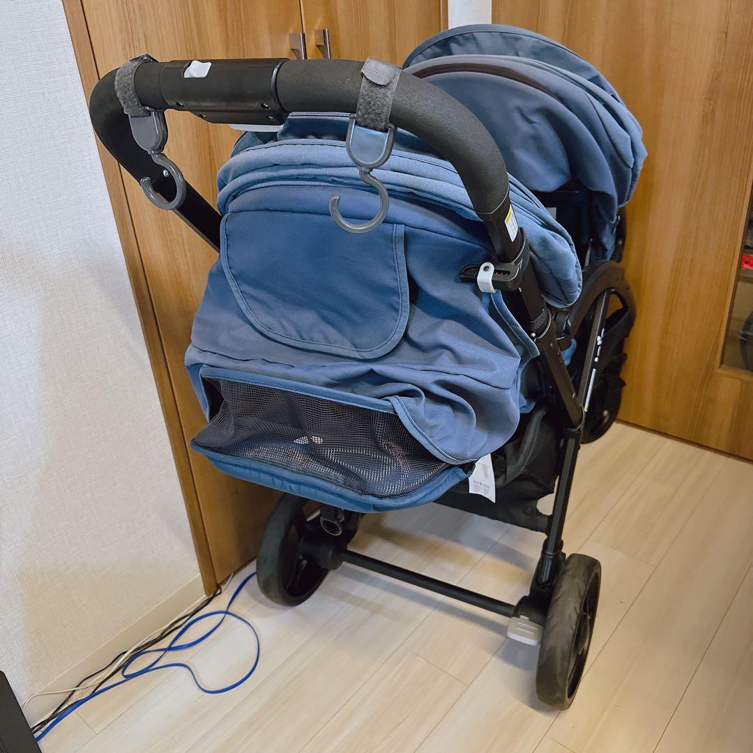 状態良好★Joie ネイビー 2人乗りベビーカー