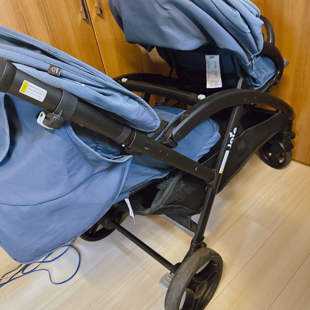 状態良好★Joie ネイビー 2人乗りベビーカー
