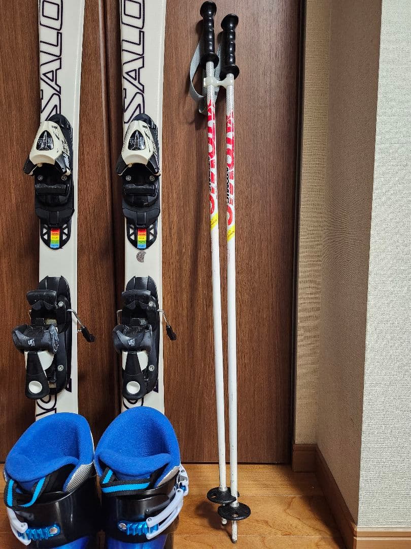 子供スキー板セット スキー板120cm ブーツ22cm　ストック