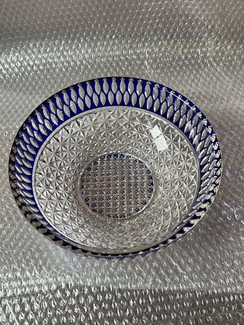 伝統工芸　江戸切子　お皿　ボール　未使用品