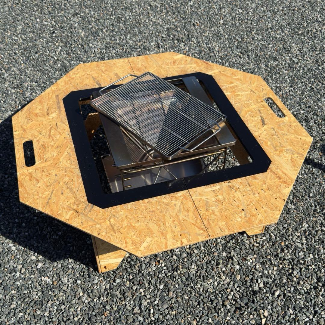 OSBボード 八角形 アウトドアテーブル　オクタゴンテーブル　ヘキサテーブル