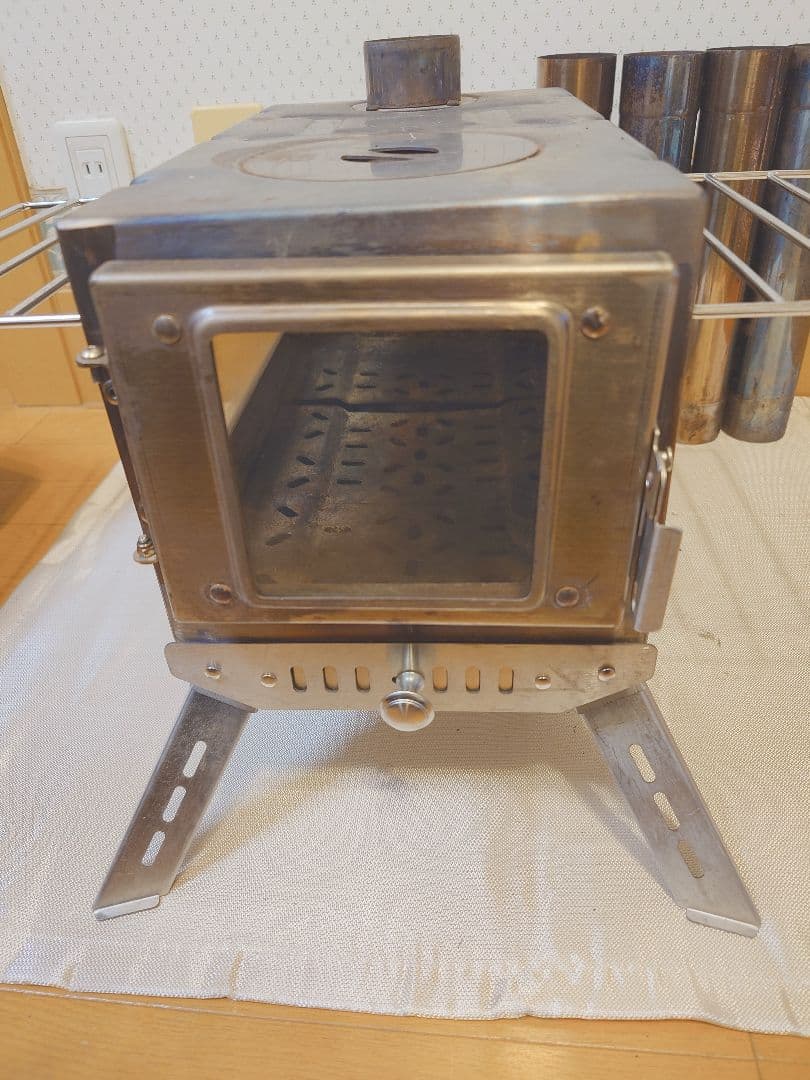 SENQI 薪ストーブセット(追加煙突各種、煙突プロテクター、ワイヤーブラシ等）