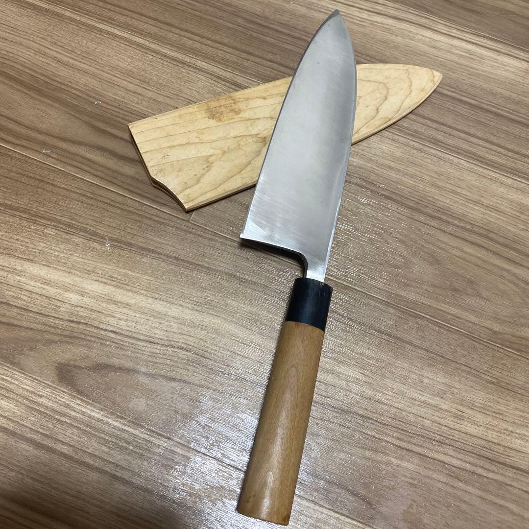 青鋼　祐成　出刃包丁　刃渡り24cm