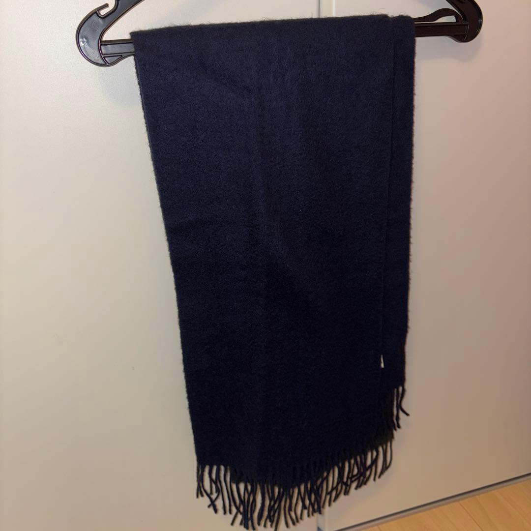 ジョンストンズ　Johnstons of Elgin カシミヤマフラー ネイビー