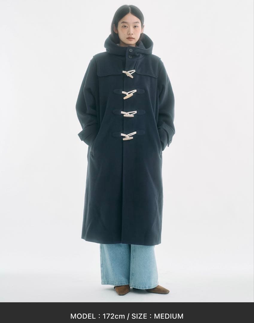 FEKETE ネイビー ダッフルコート Mサイズ