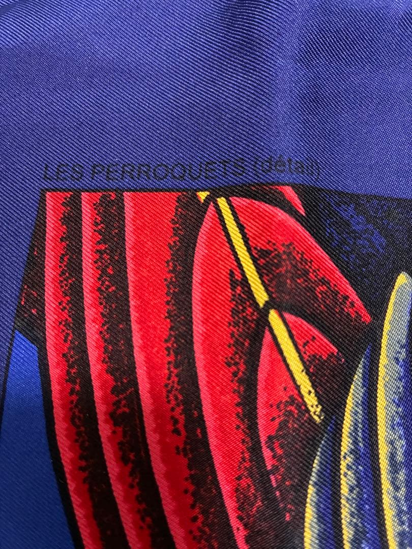 エルメス　スカーフ　オウム　シルク　カレ90　Les Perroquets