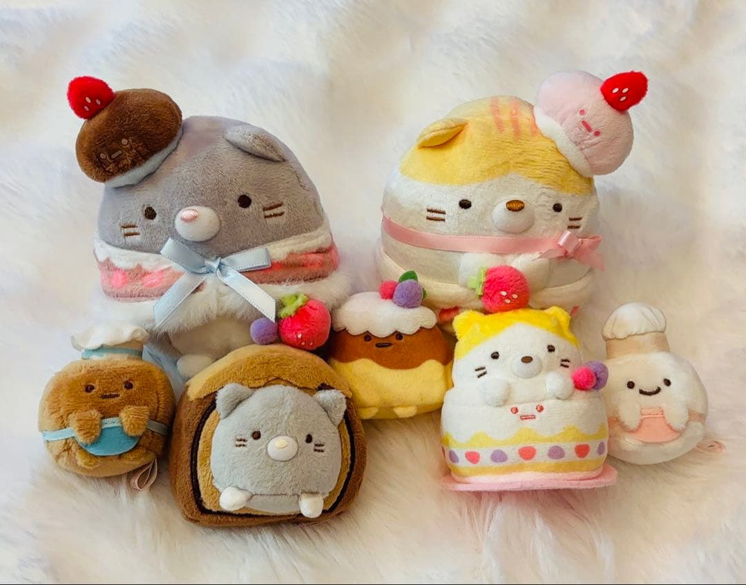 すみっコぐらし♡ねこのきょうだい♡ケーキ♡てのりぬいぐるみ♡完売品♡美品♡