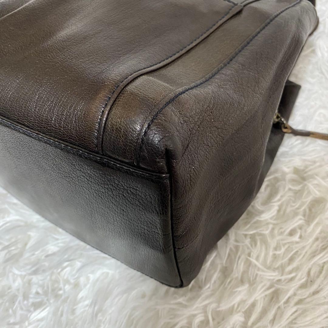 人気商品✨genten ゴートベーシック ミドルトート バッグ　レザー　山羊革