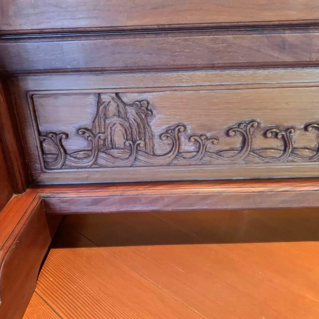 木製彫刻入り衝立　パーテーション