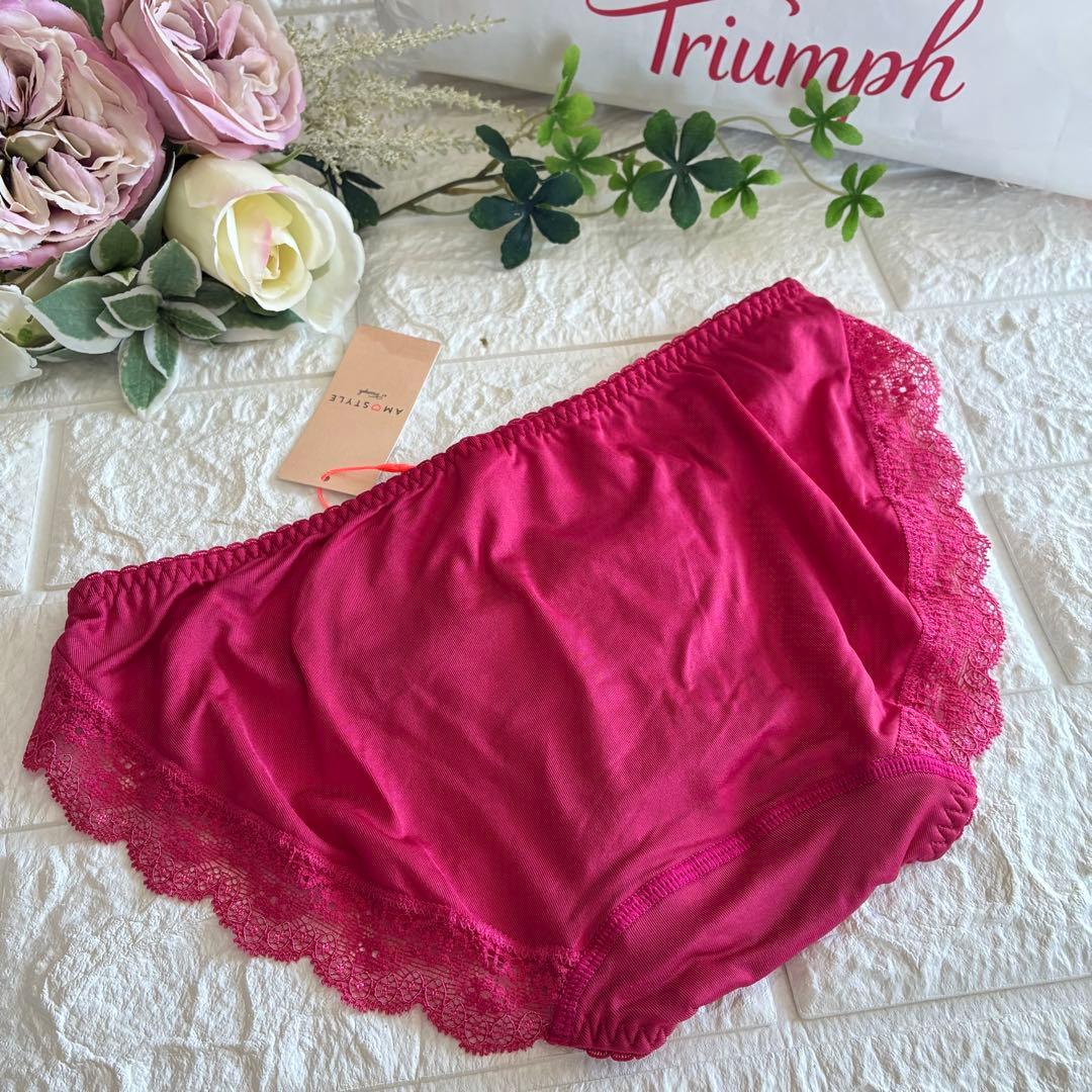 Triumph アモスタイルきゅっと寄せブラ 上下セットF65❣️レッド︎✿·͜·素敵