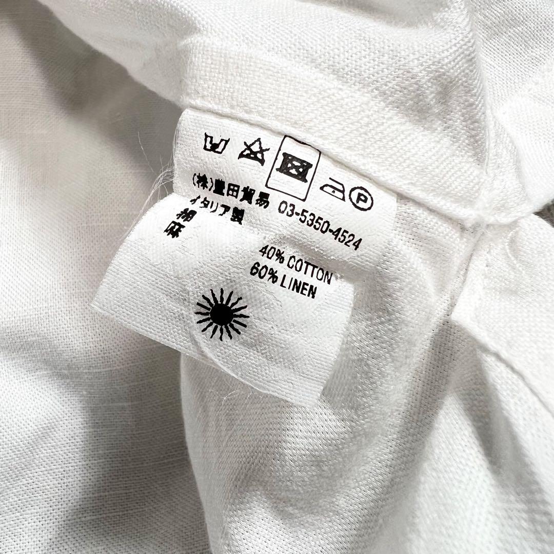 ジャンネット　リネン混　カプリシャツ　長袖　Lサイズ 着用感のない美品