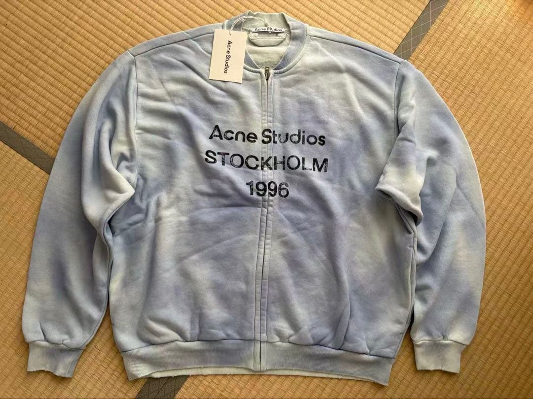 Acne Studios ジップアップカーディガン ダスティブルー