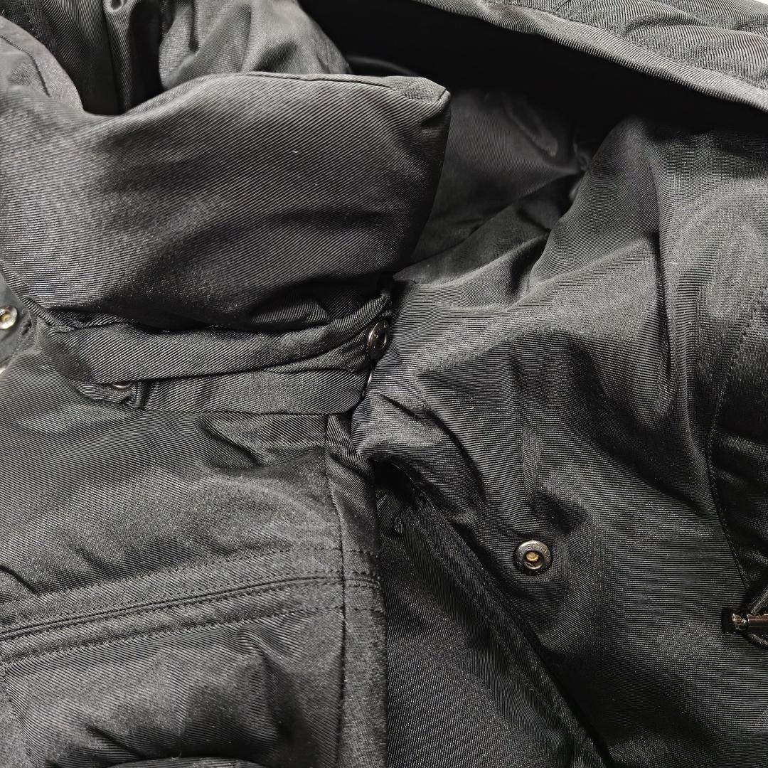 極美品 バーバリーロンドン ダウンジャケット 38 ノバチェック 黒 フォックス