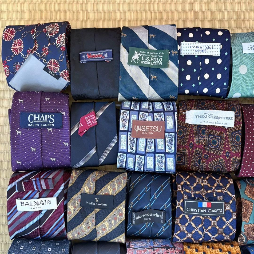 ハイブランドネクタイ 50本セット 全てシルク エルメス GUCCI まとめ売り