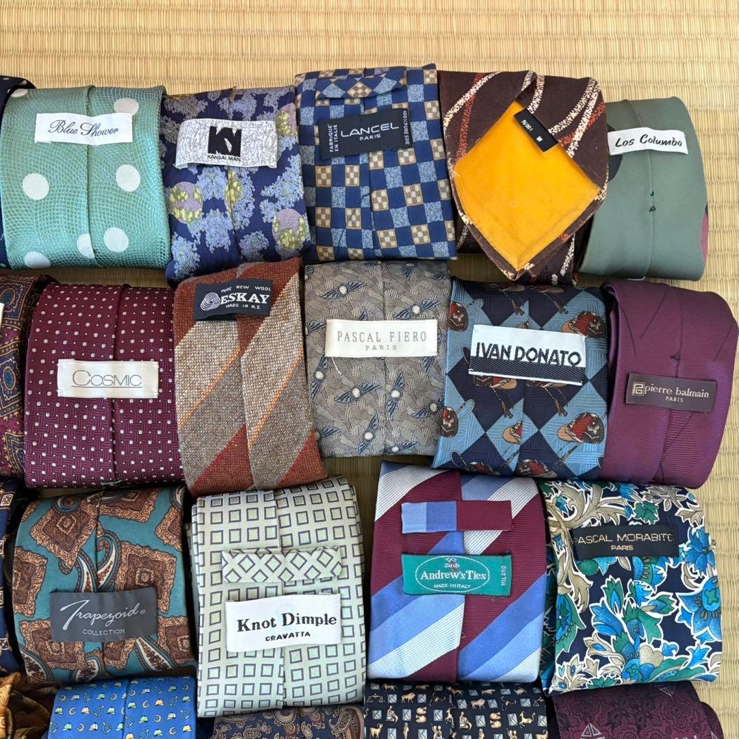 ハイブランドネクタイ 50本セット 全てシルク エルメス GUCCI まとめ売り