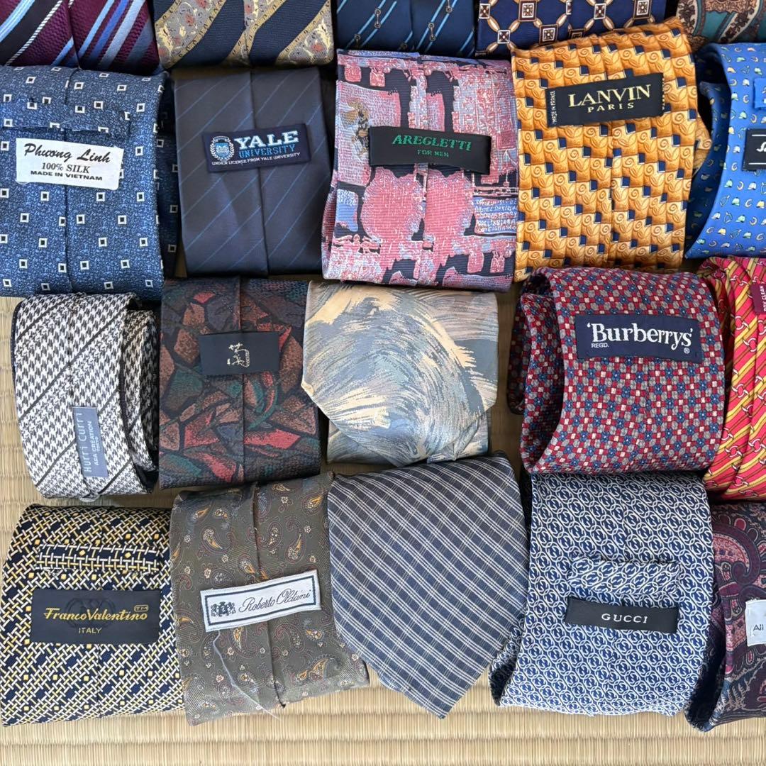 ハイブランドネクタイ 50本セット 全てシルク エルメス GUCCI まとめ売り