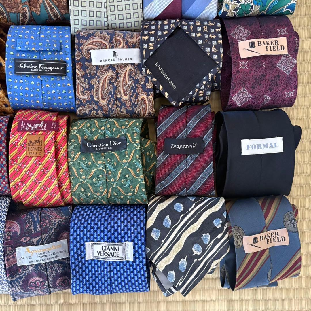 ハイブランドネクタイ 50本セット 全てシルク エルメス GUCCI まとめ売り