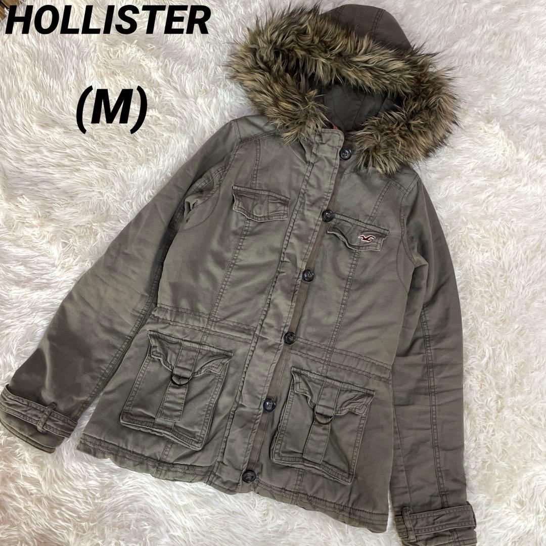 HOLLISTER ホリスター　ミリタリージャケット　カーキ　裏ボア　裏起毛