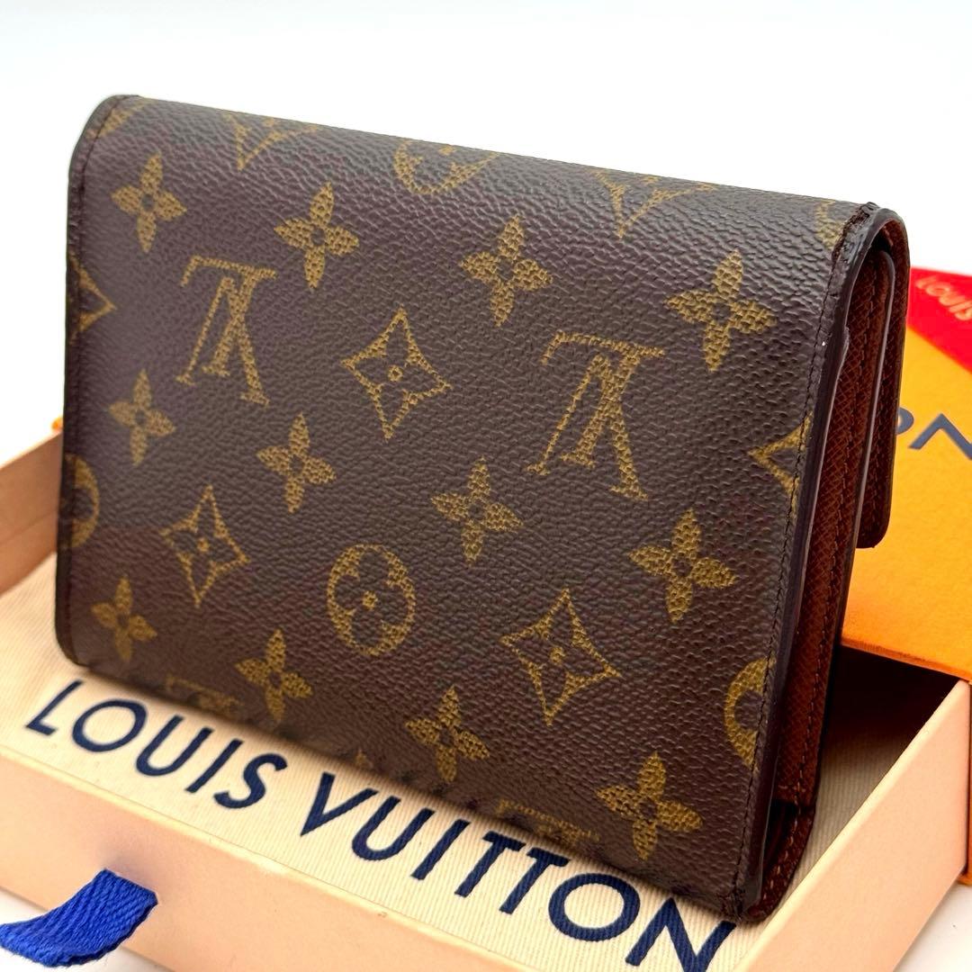 美品✨️ルイヴィトン　モノグラム　エテュイパピエ　三つ折り財布　折り財布　財布