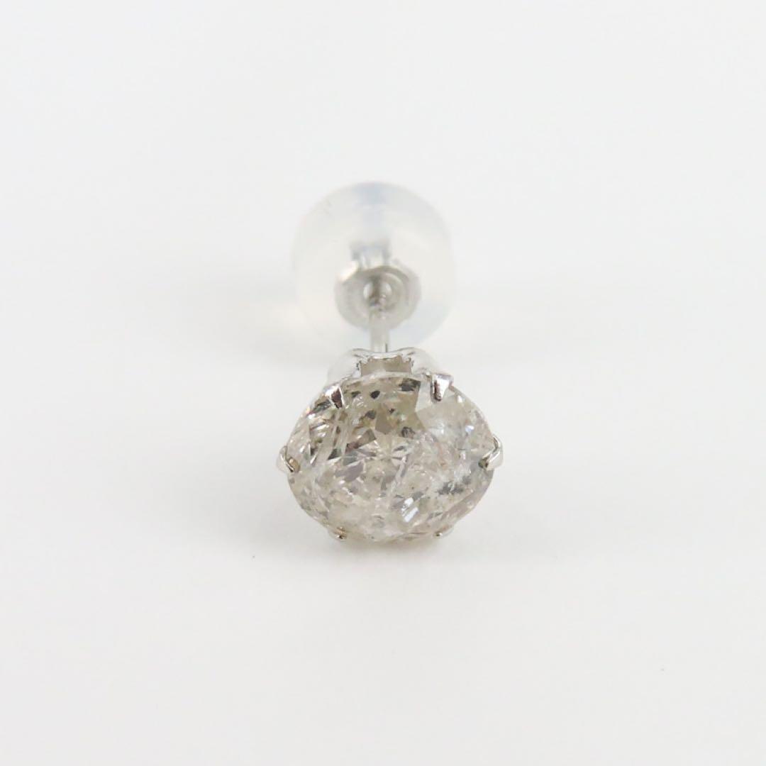 み*ん様 Pt900 大粒1.0ct ダイヤモンド片耳ピアス　一粒タイプ　新品ダ