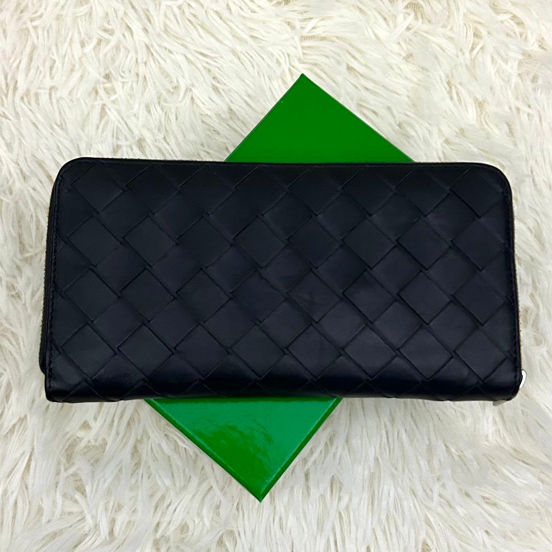［美品］RFID内蔵 BOTTEGA VENETA イントレチャート 長財布