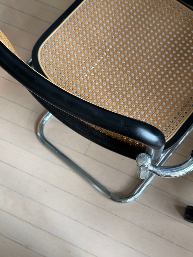 撮影のみ美品 チェスカチェア リプロダクト ブラック アーム