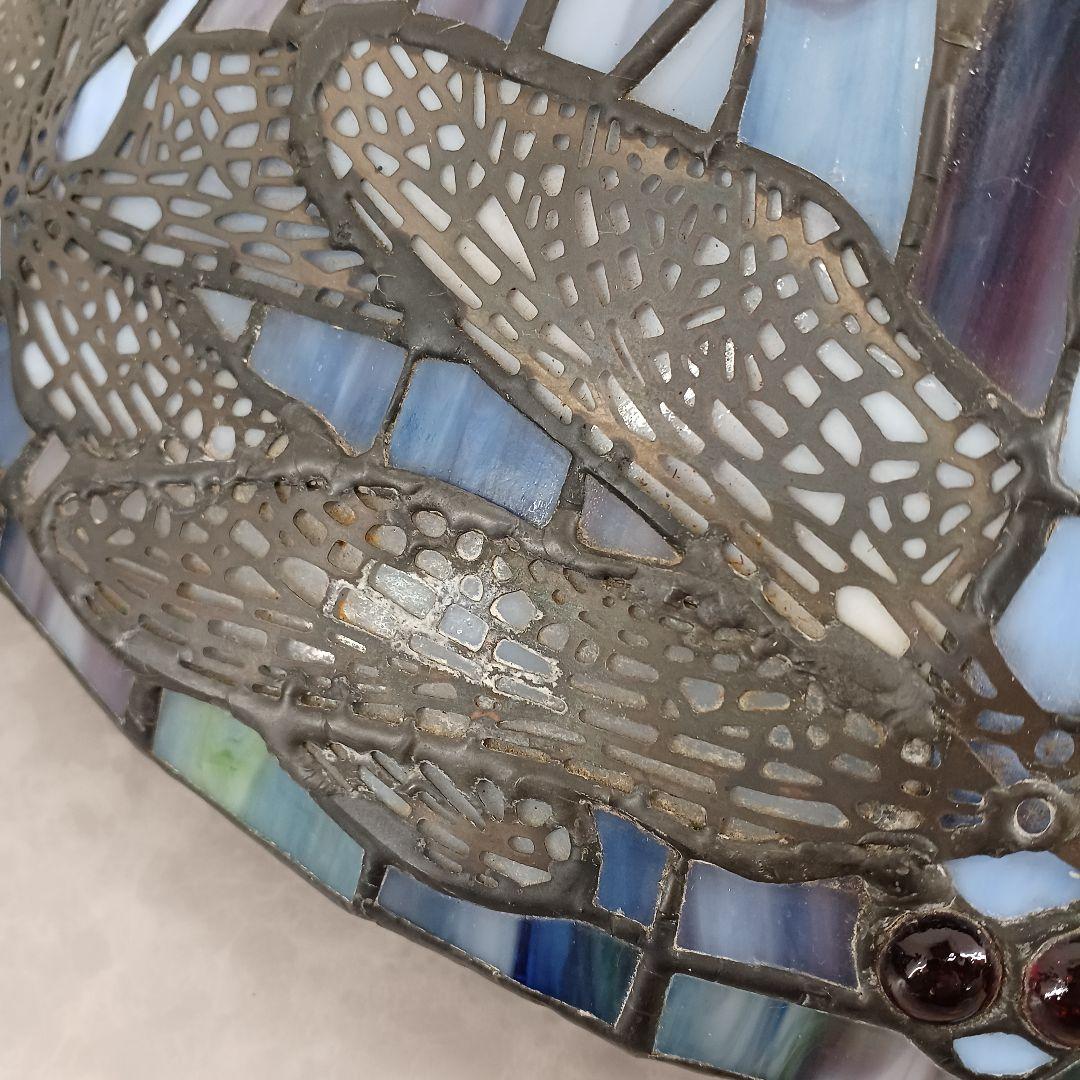 送料込み☆ステンドグラス【卓上ランプ】トンボ柄/アンティーク