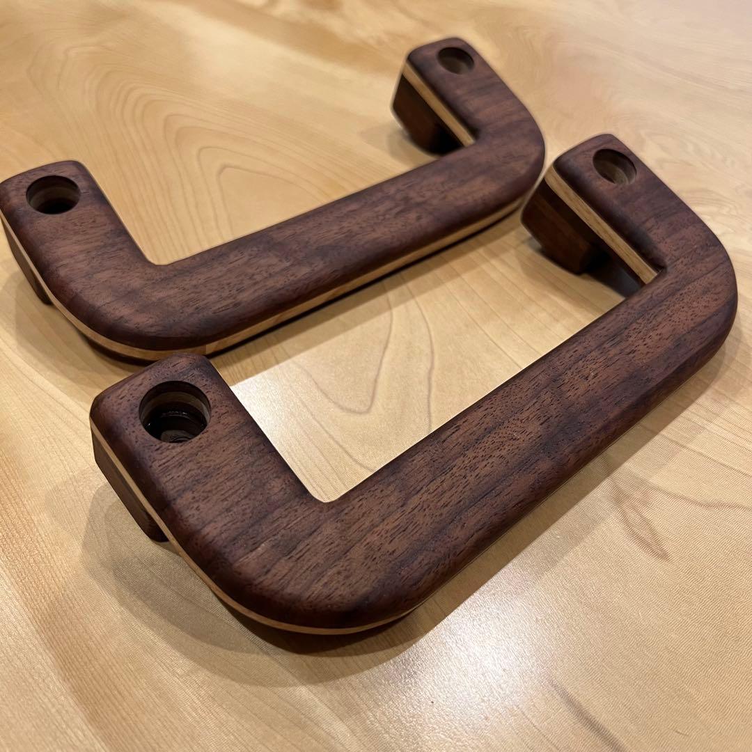 木製アシストグリップ(ウォルナット&チェスナット) ハイエース　Aピラー用