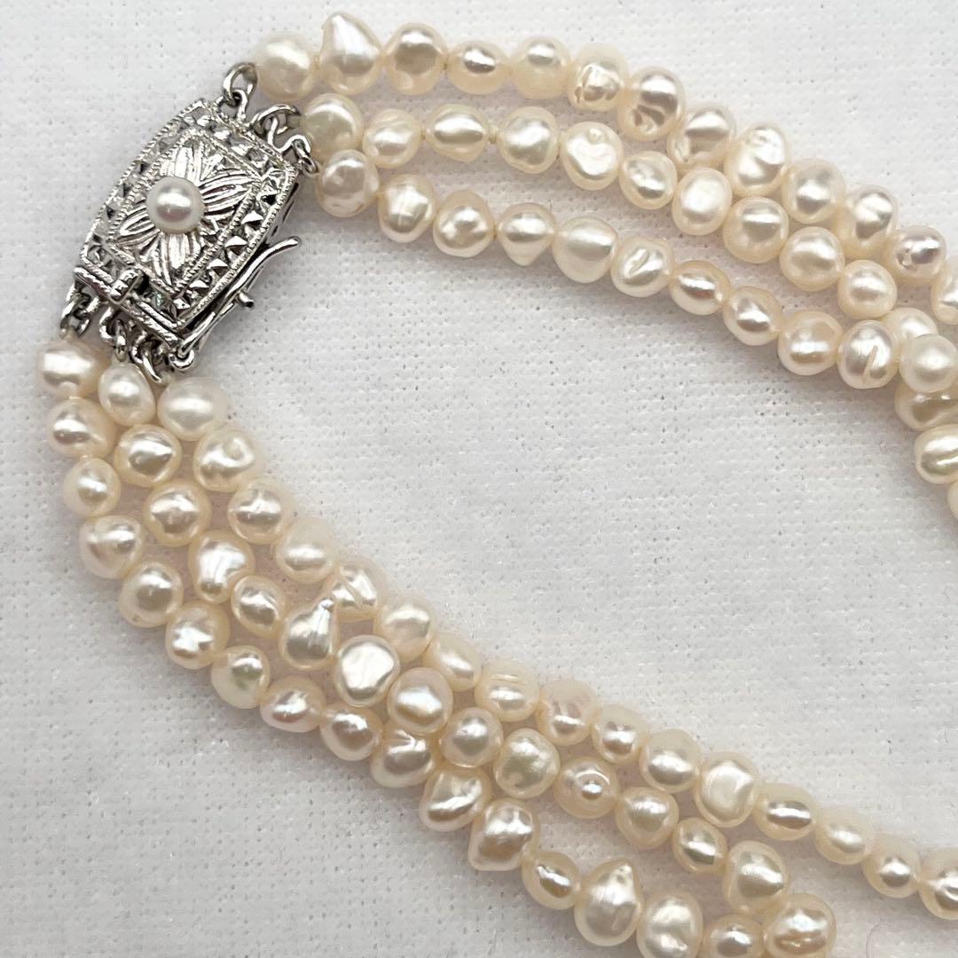 タサキ 淡水真珠 パール ブレスレット 3.0mm SILVER