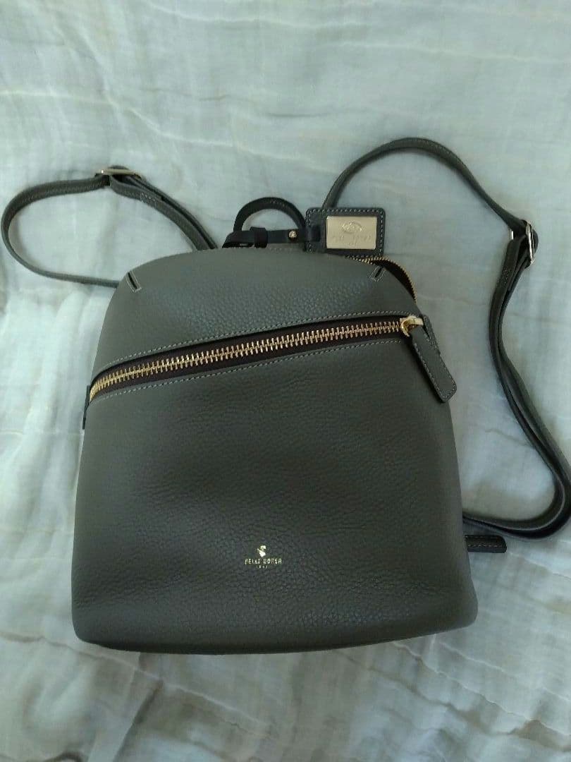 PELLE BORSA シボレザーリュック*グレージュ