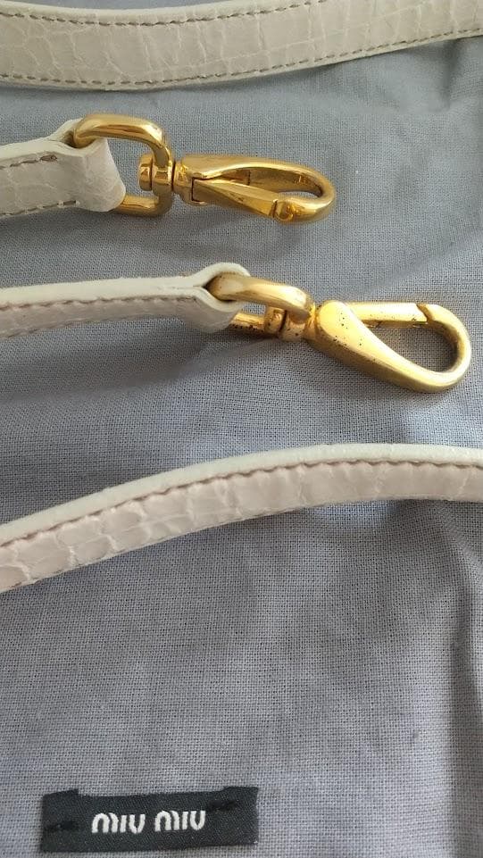 miumiuミュウミュウ*クロコ型押し 2way ハンドバッグ ショルダーバッグ