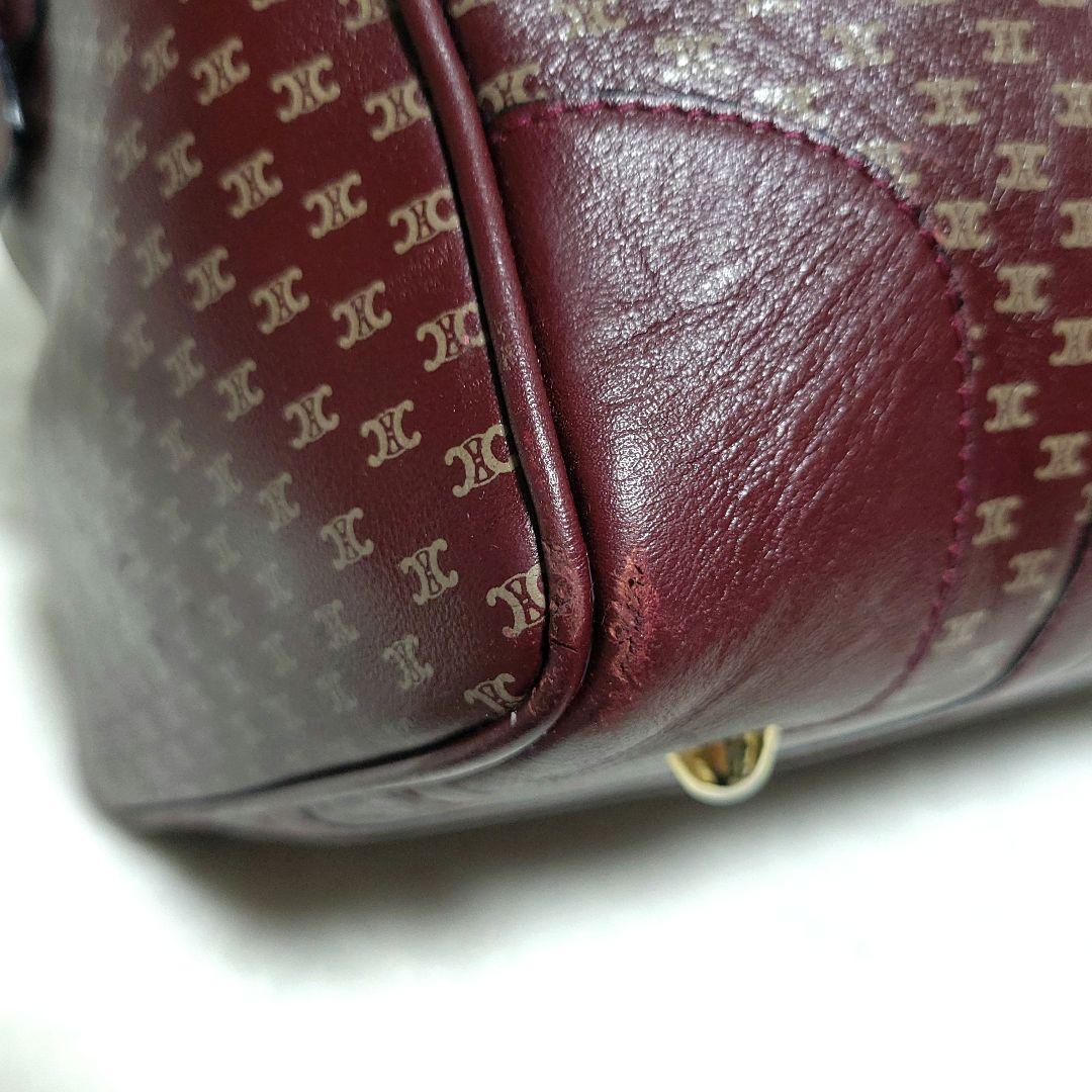 CELINE　ボストンバッグ 旅行 マカダム柄 総柄 レザー ディフュージョン