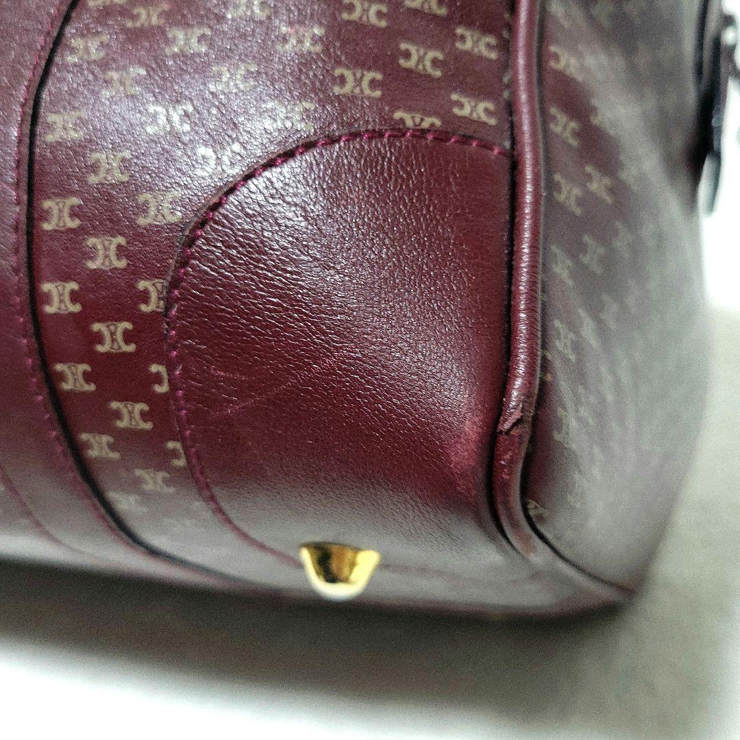 CELINE　ボストンバッグ 旅行 マカダム柄 総柄 レザー ディフュージョン