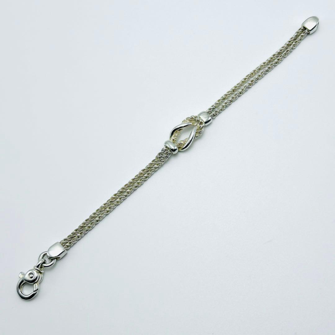 Tiffany ダブルロープ　センターノット　ブレスレット　シルバー　Ag925