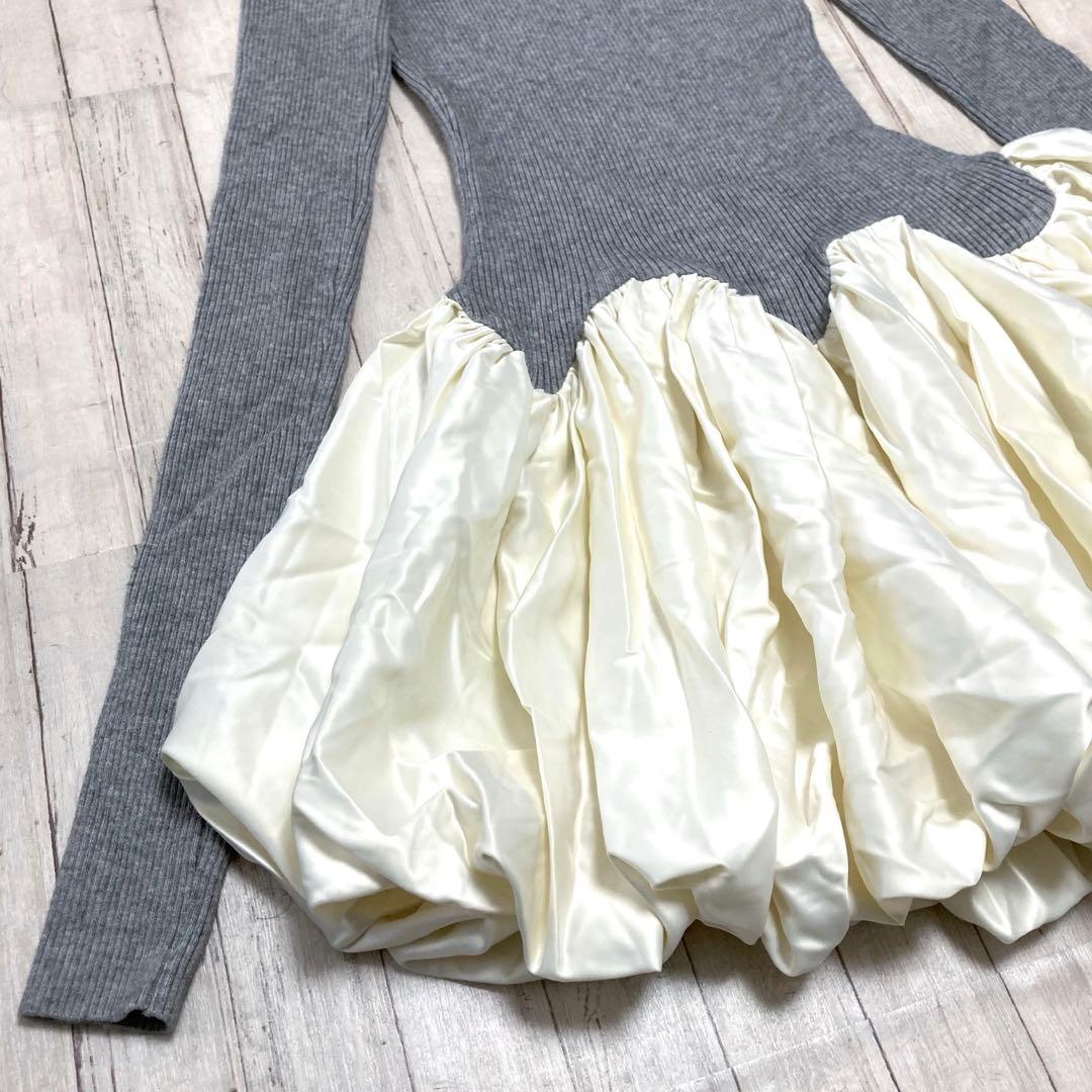 ミストレアス　Scalloped Balloon Knit Dress 三上悠亜