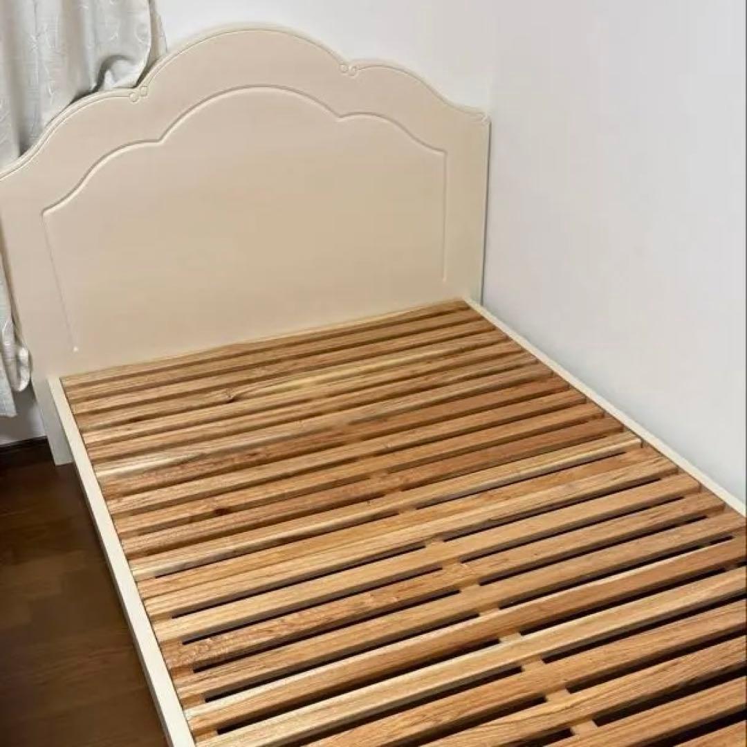 東海家具 フルール WH セミダブル ベッドフレーム ホワイト