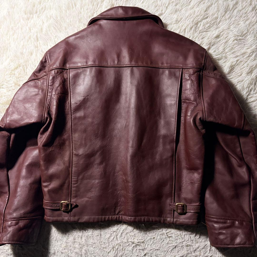 美品/希少✨schott ライダースジャケット　シングル　658 ボルドー 40