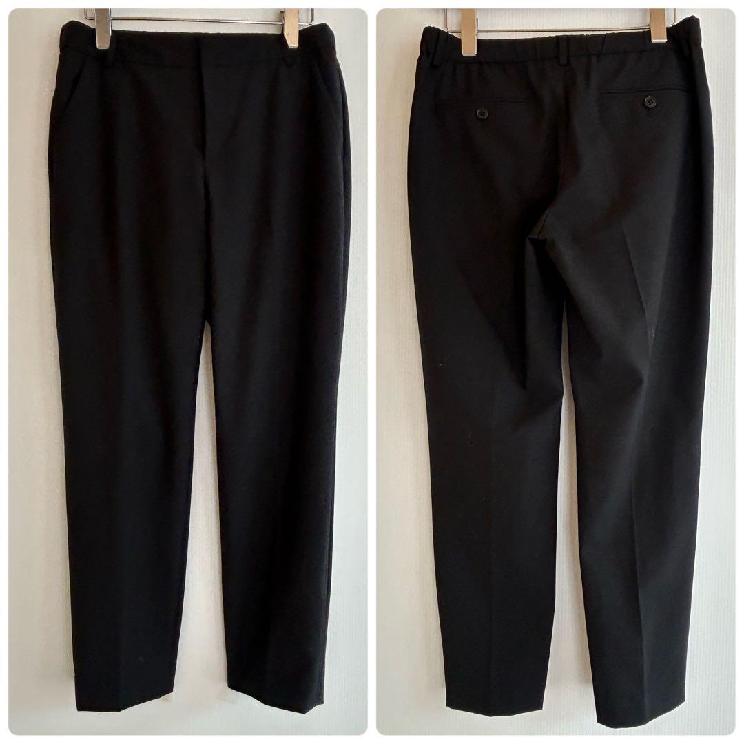 173美品GLR22AW洗濯機洗可能ウールテーラードジャケットパンツスーツ38黒