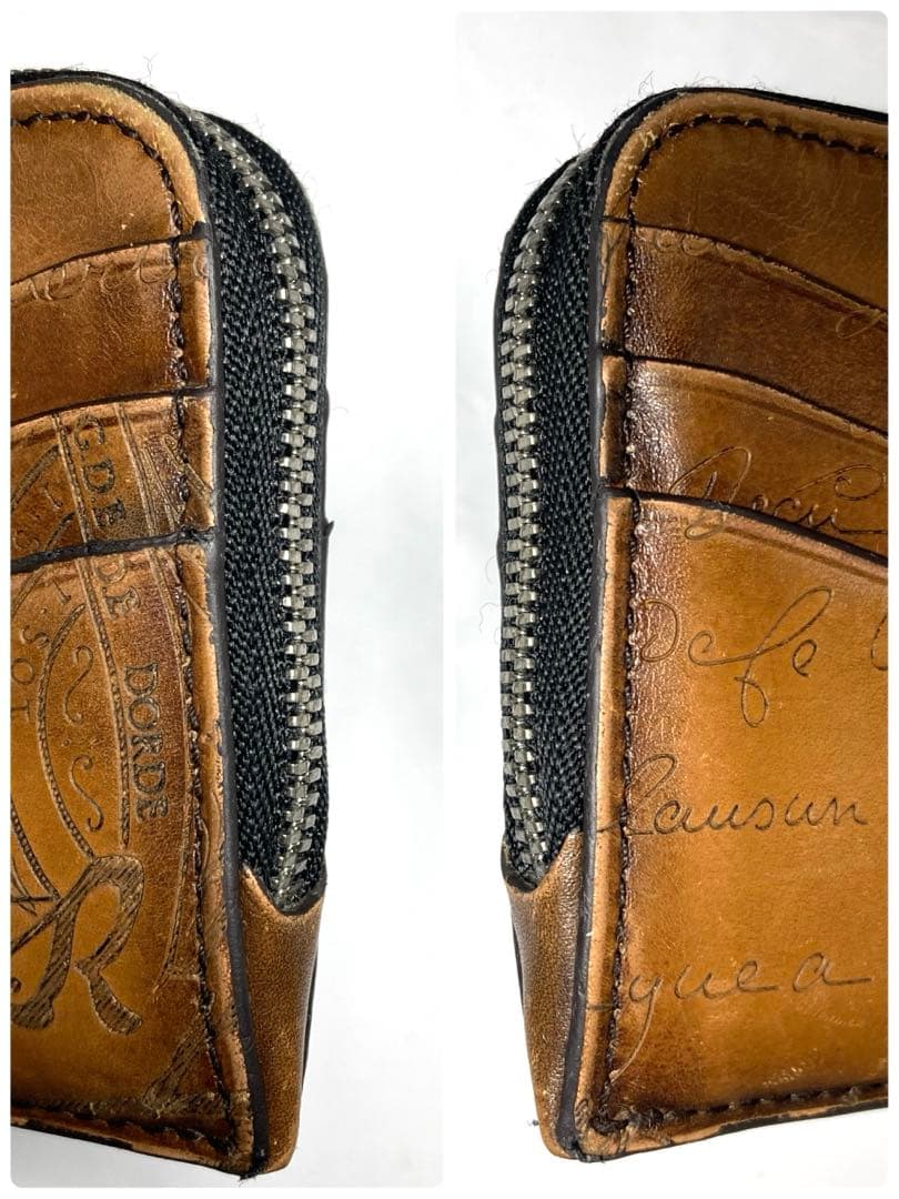 美品　ベルルッティ　スクリット　カリグラフィ　レザー　ケース　カードケース