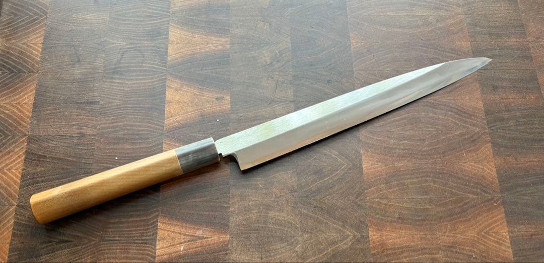 堺貞宗　柳刃　240mm 包丁　白二鋼　8寸　水牛角柄　刺身　釣り　本格　研ぎ済