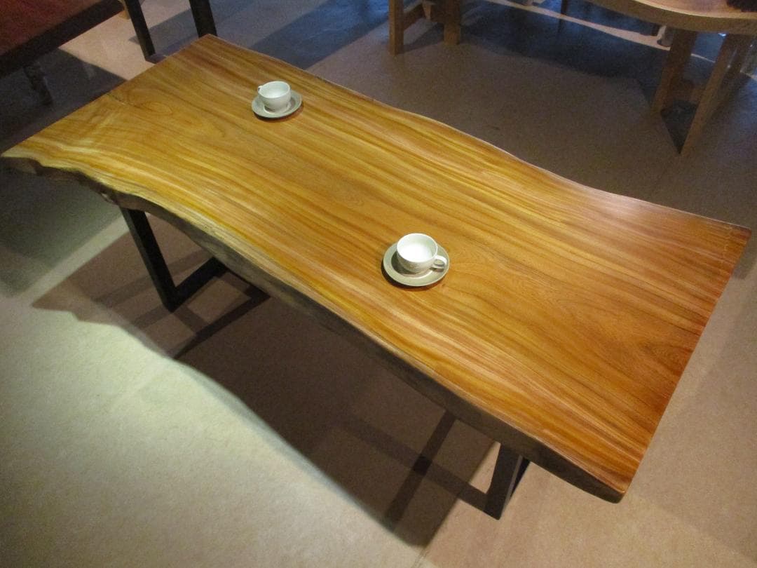 J-0033■　欅　ケヤキ　テーブル　ローテーブル　ダイニング　座卓　一枚板