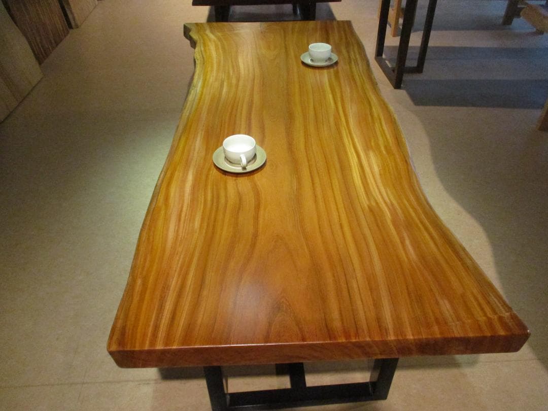 J-0033■　欅　ケヤキ　テーブル　ローテーブル　ダイニング　座卓　一枚板