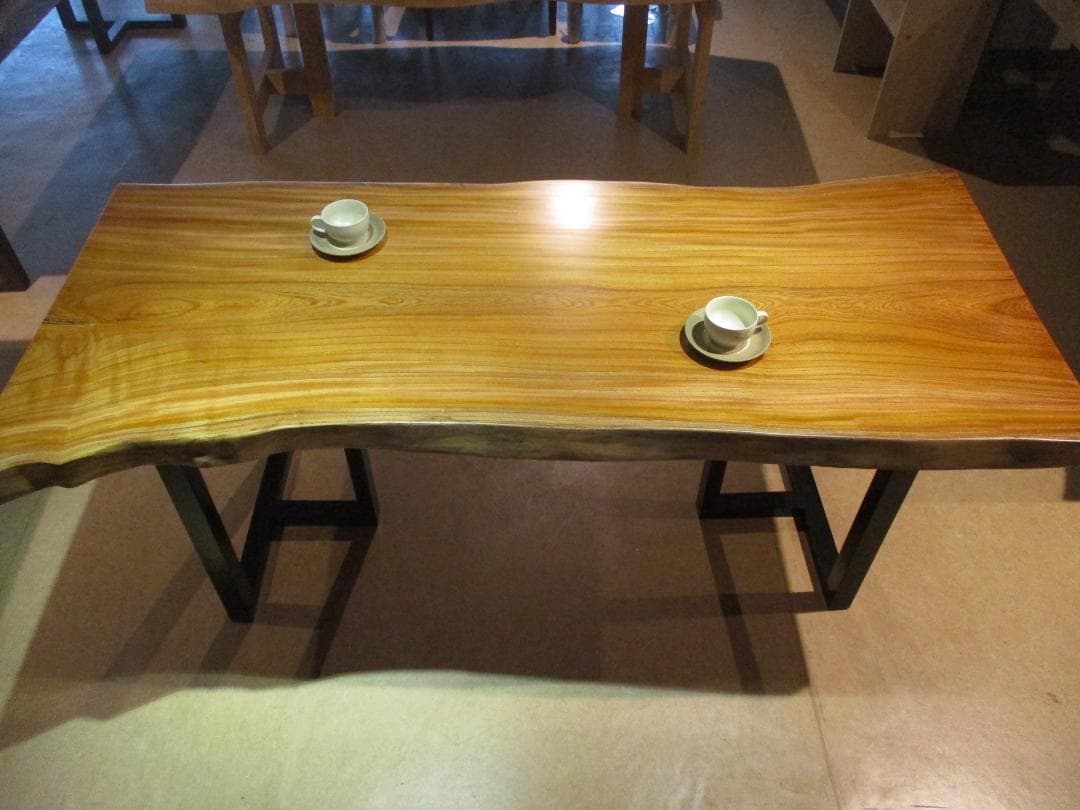 J-0033■　欅　ケヤキ　テーブル　ローテーブル　ダイニング　座卓　一枚板