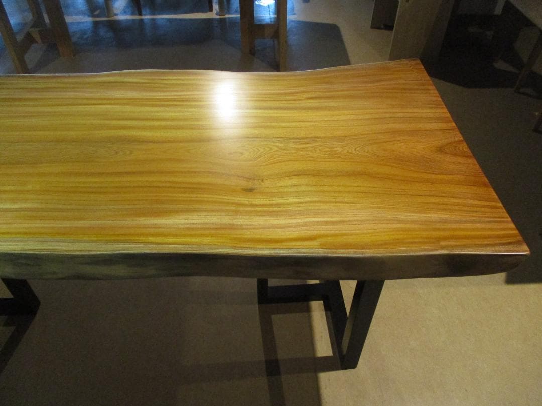 J-0033■　欅　ケヤキ　テーブル　ローテーブル　ダイニング　座卓　一枚板